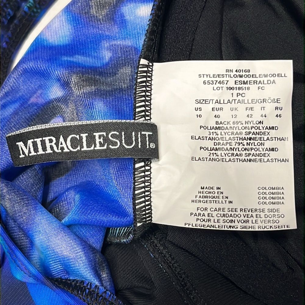 NWOT Miraclesuit | Cloud Leopard Esmerelda One Piece Swimsuit 10‎ - Picture 9 of 9